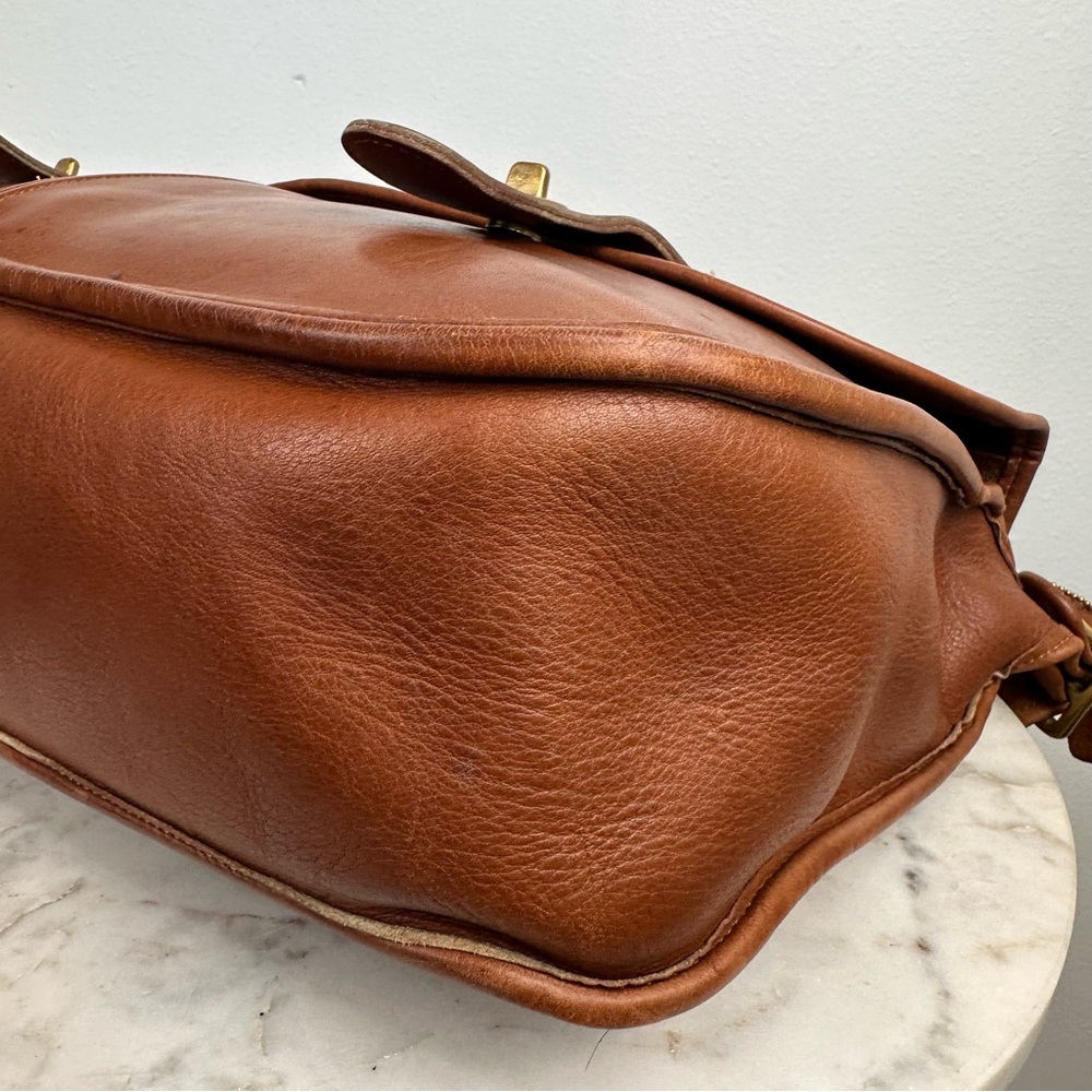Vintage Coach British Tan Leather Carrier Brief Top Handle Bag 9800 - Picture 11 of 15